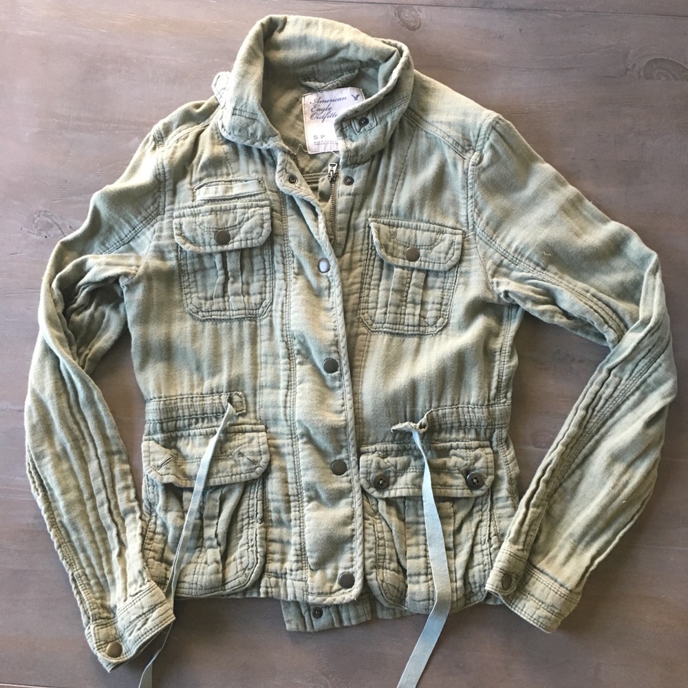 Olive green utility jacket